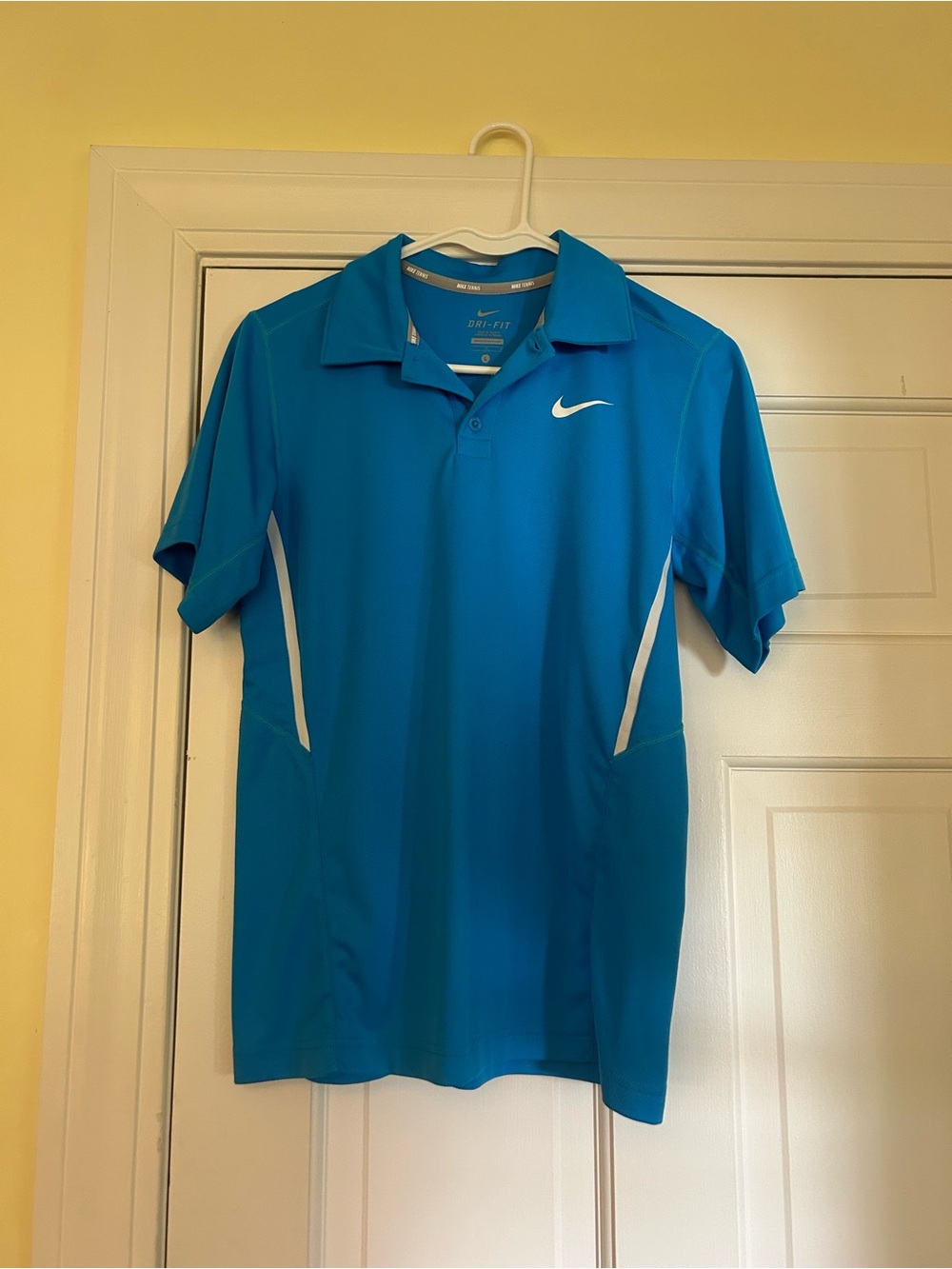 Nike Kids Bright Blue Dri-FIT Polo with White Swoosh